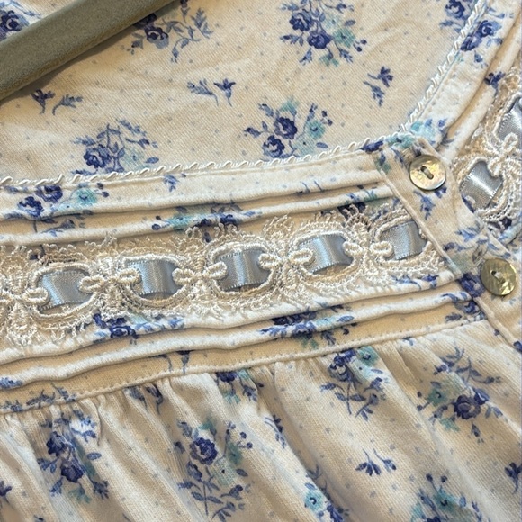 Eileen West Floral 100% Cotton Long Sleeve Romantic Nightgown XL - Picture 11 of 11